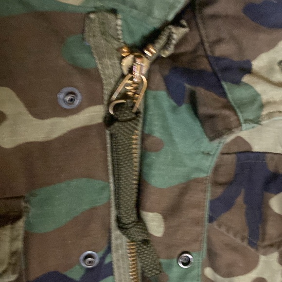 Vintage Y2K cold weather woodland camouflage jacket with liner size small - Picture 5 of 11